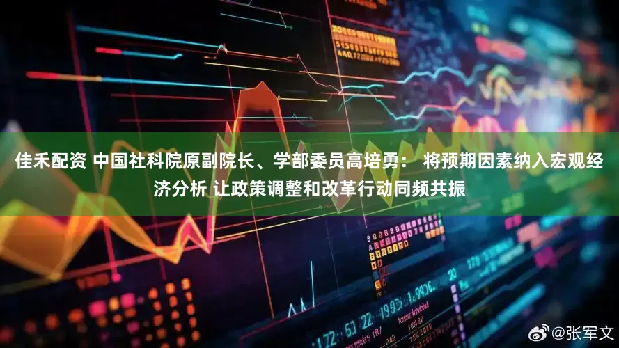 佳禾配资 中国社科院原副院长、学部委员高培勇： 将预期因素纳入宏观经济分析 让政策调整和改革行动同频共振